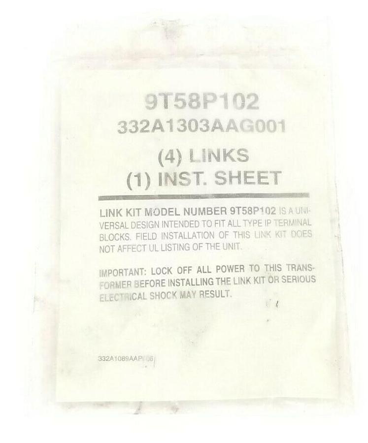 Used NEW GENERAL ELECTRIC 332A1303AAG001 (4) LINKS (1) INST. SHEET LINK KIT 9T58P102