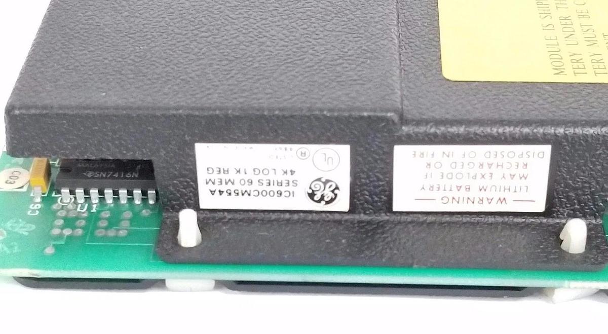 Used GE FANUC IC600CM554A SERIES 60 MEM 4K LOG 1K REG, 44A717539-G01