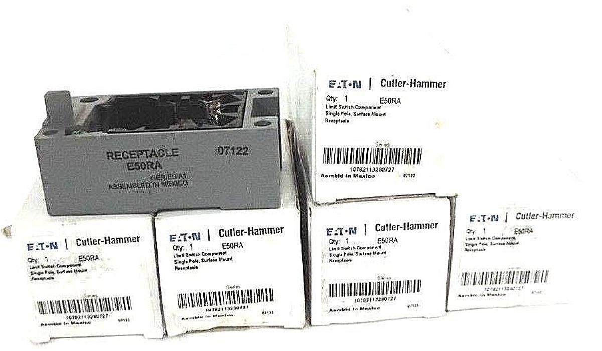 Used LOT OF 5 NIB CUTLER-HAMMER E50RA LIMIT SWITCH RECEPTACLES SER. A1