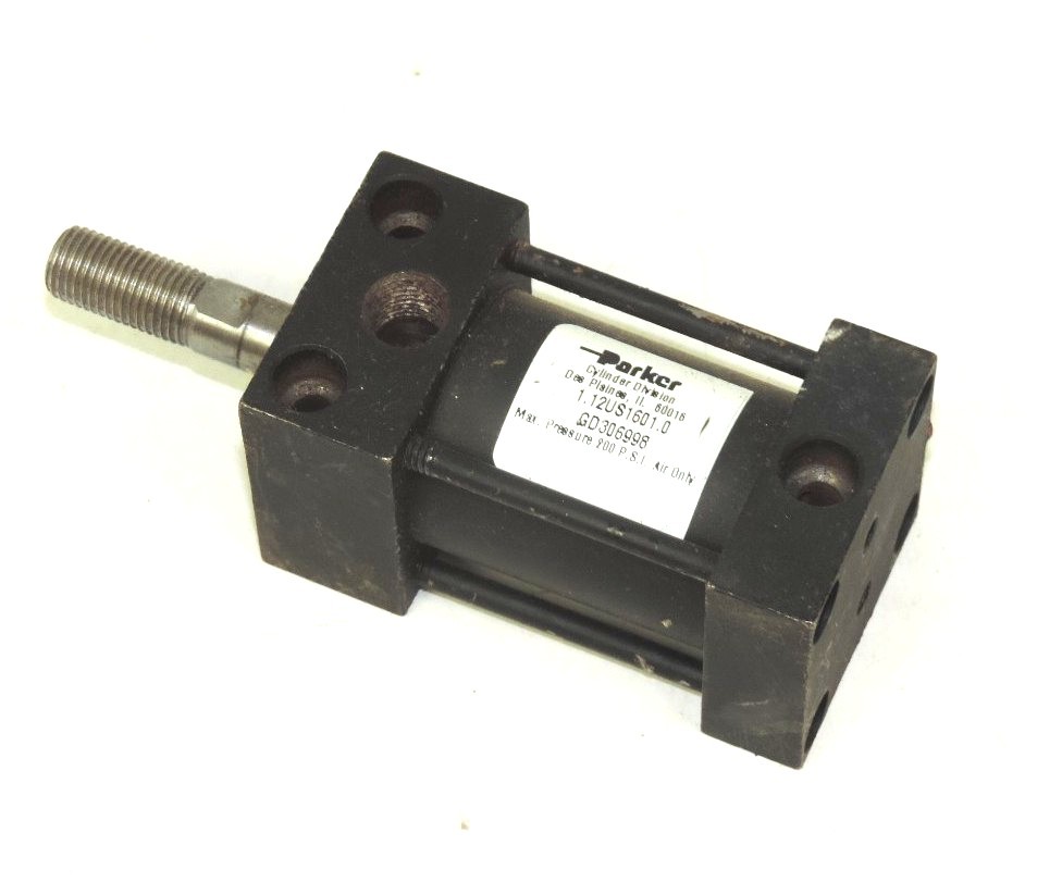 Used PARKER 1.00USU1601.0 PNEUMATIC CYLINDER GD306998 200PSI