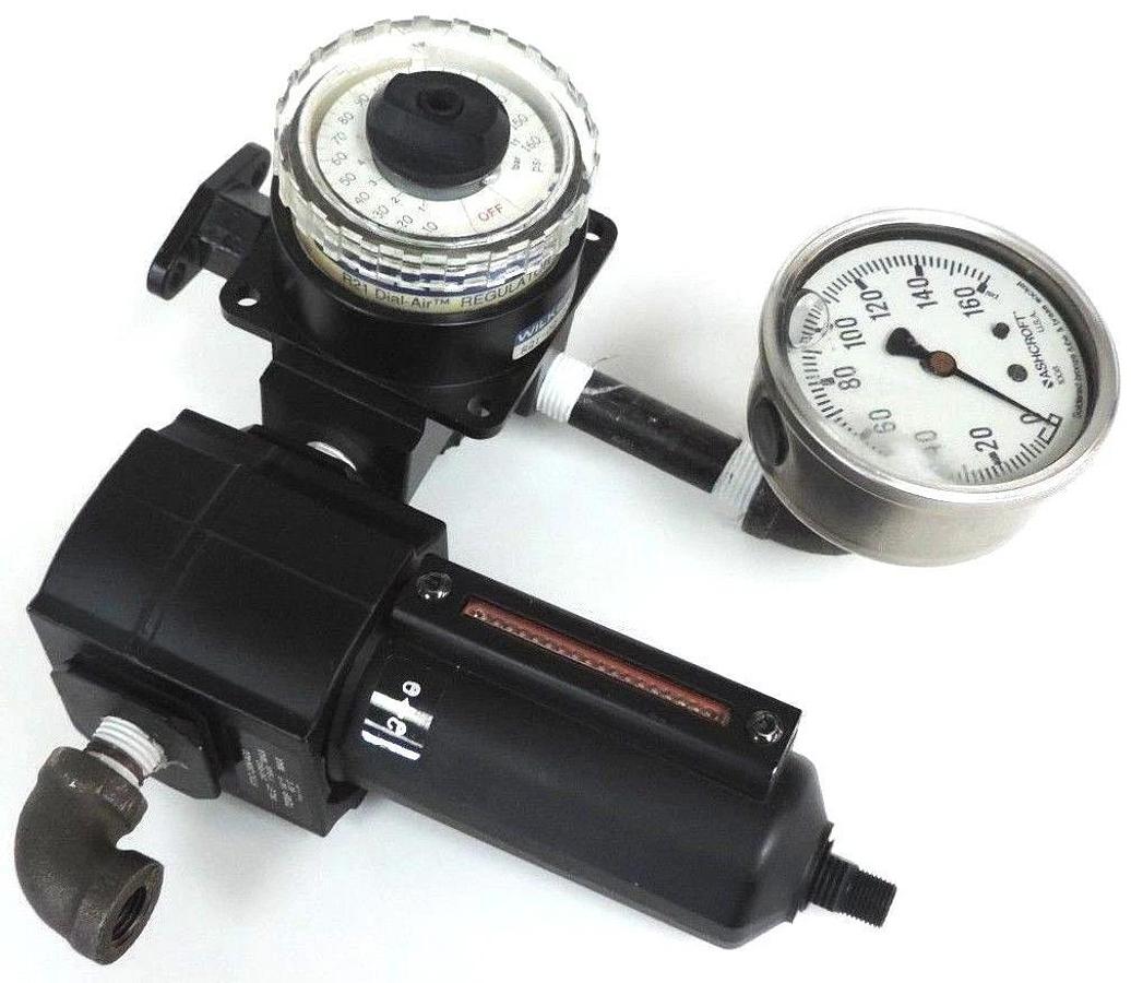 Used NORGREN F73C-2AN-AD0 PNEUMATIC FILTER ASSY. W/ WILKERSON R21-02-000B REGULATOR