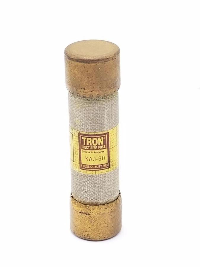 Used BUSSMANN KAJ-60 TRON RECTIFIER FUSE KAJ60, 60A, 600V
