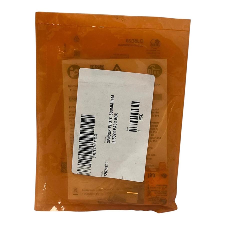 Used ifm electronic OJ5023 Diffuse Reflection Laser Sensor OJB-FNKG/SO/AS New Sealed