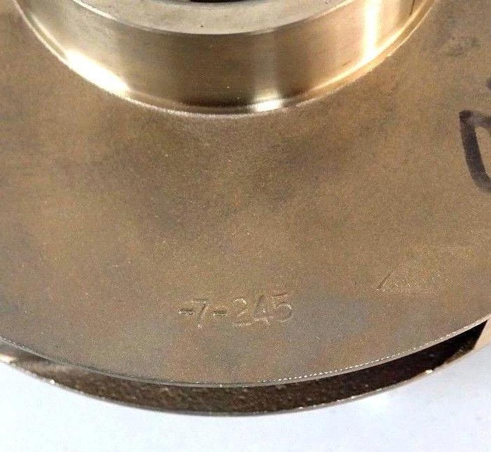 Used GOULDS PUMP 3-7-245 VANE IMPELLER 9P1 47774-0445-7.937" BRASS