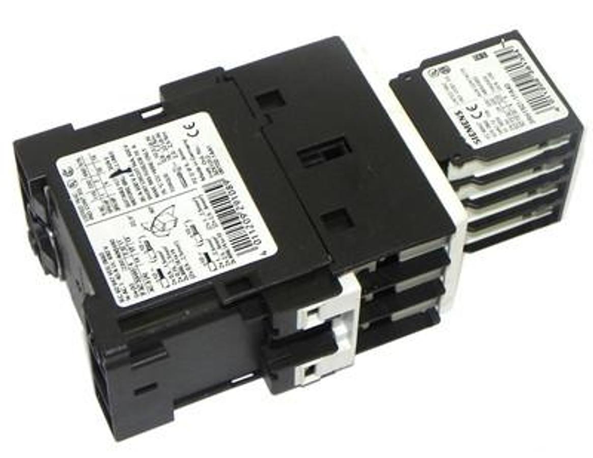 Used SIEMENS 3RT1025-1B CONTACTOR WITH 3RH1921-1FA40 CONTACT BLOCK