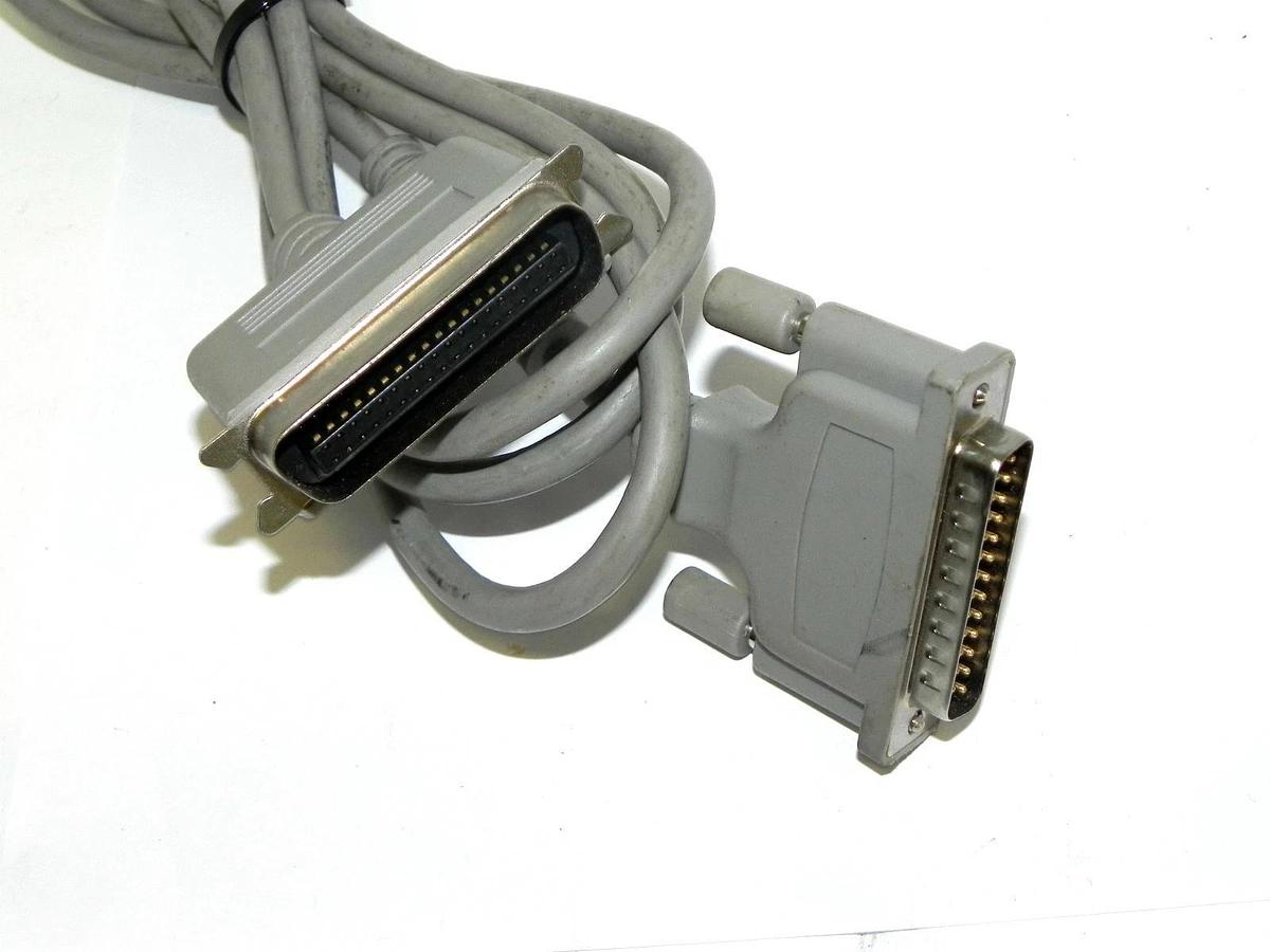 Used HP 300789-001 REV. A, DB25 MALE PARALLEL PRINTER CABLE 6FT
