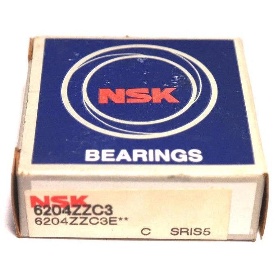Used NIB NSK 6204ZZC3 BALL BEARING 6204ZZC3E** C SRIS5 1013, 20MM X 47MM X 14MM