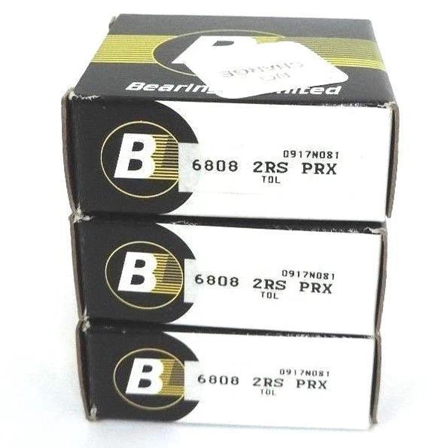 Used LOT OF 3 NIB BEARINGS LIMITED 6808 2RS PRX BEARINGS 68082RSPRX