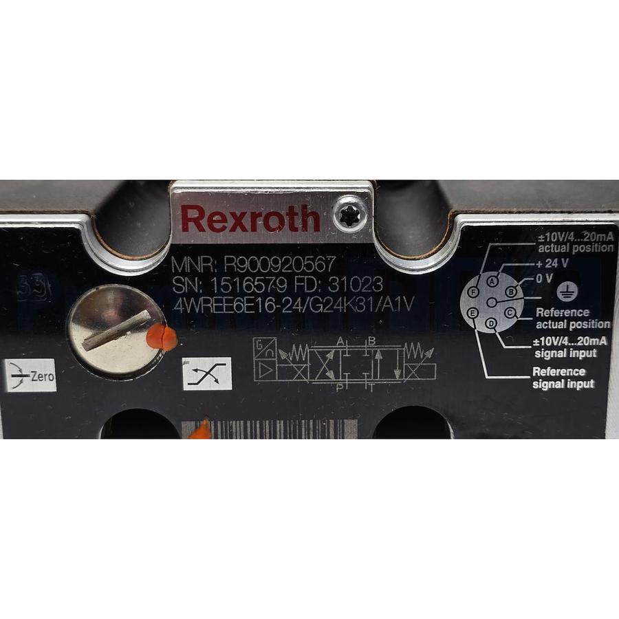 Used REXROTH 4WREE6E16-24/G24K31/A1V PROPORTIONAL DIRECTIONAL VALVE R900920567 NEW