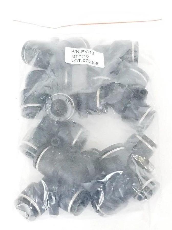 Used LOT OF 10 NEW PISCO PNEUMATICS PV-12 FITINGS, 12MM, ELBOW, PV12