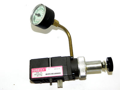 Used NUMATICS 081RS100J000000 REGULATOR AND GAUGE1/8IN 10-130PSI
