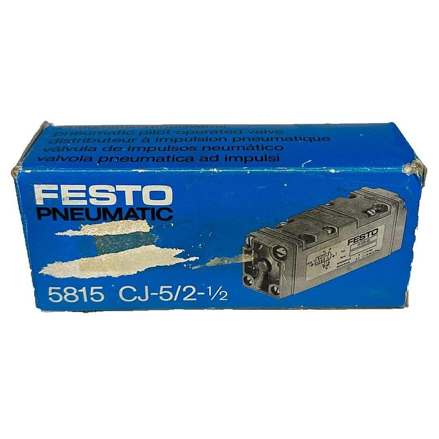 Used NEW FESTO CJ-5/2-1/2 / CJ5212 PNEUMATIC VALVE 5815 5/2 DOUBLE SOLENOID