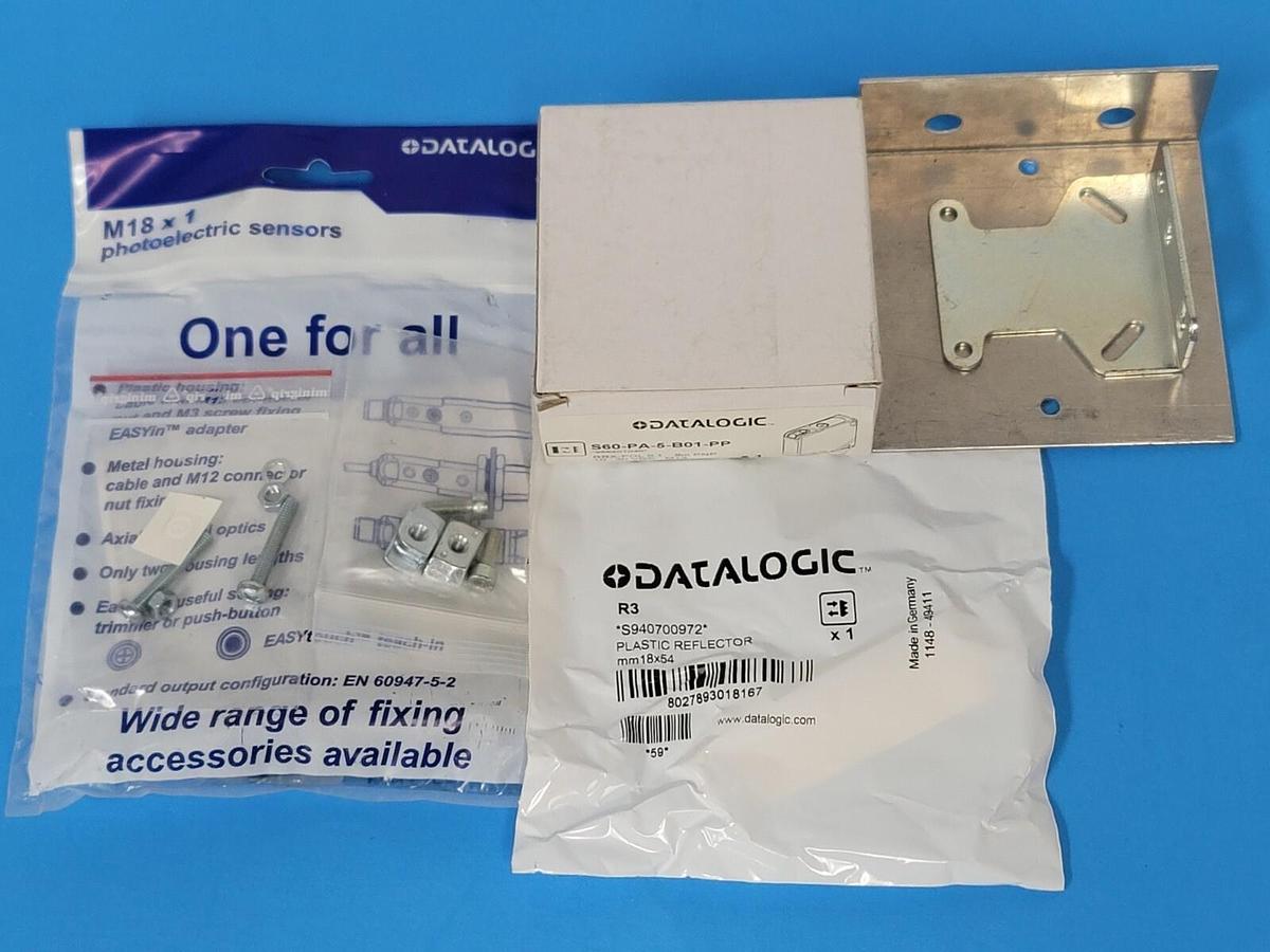 Used NEW DATALOGIC K03ACC017 S60 PHOTOCELL KIT W/ R3 REFL BRKT HDWR