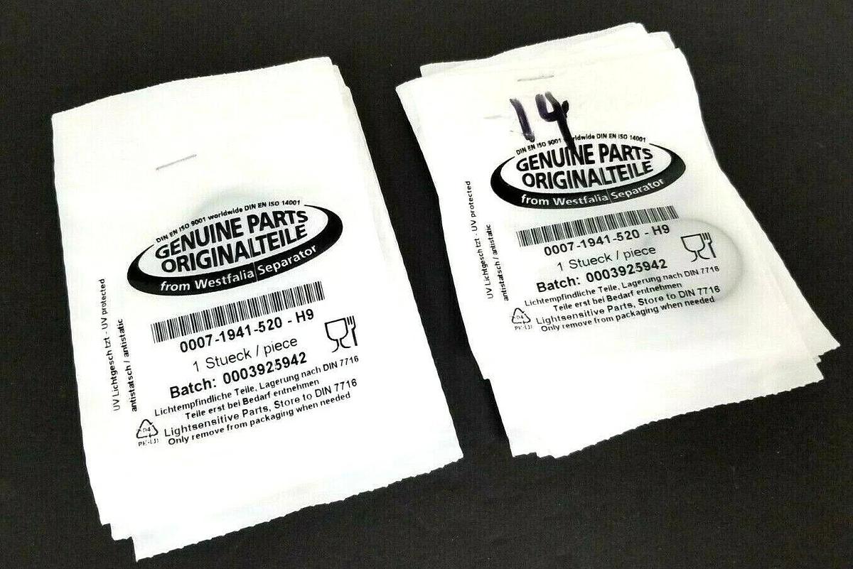 Used LOT OF 10 NEW GEA WESTFALIA SEPARATOR 0007-1941-520-H9 O-RINGS 00071941520H9