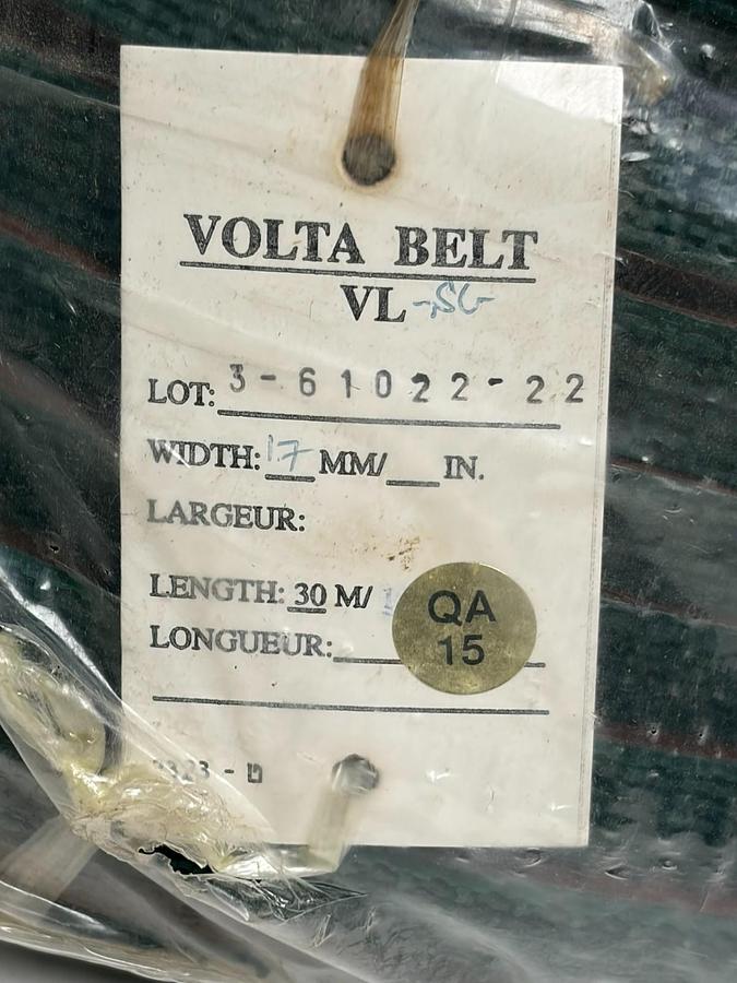 Used Volta VL-SG B/17 17mm Supergrip Polyurethane V-Belting 100-FT Spool VL17SG Brown