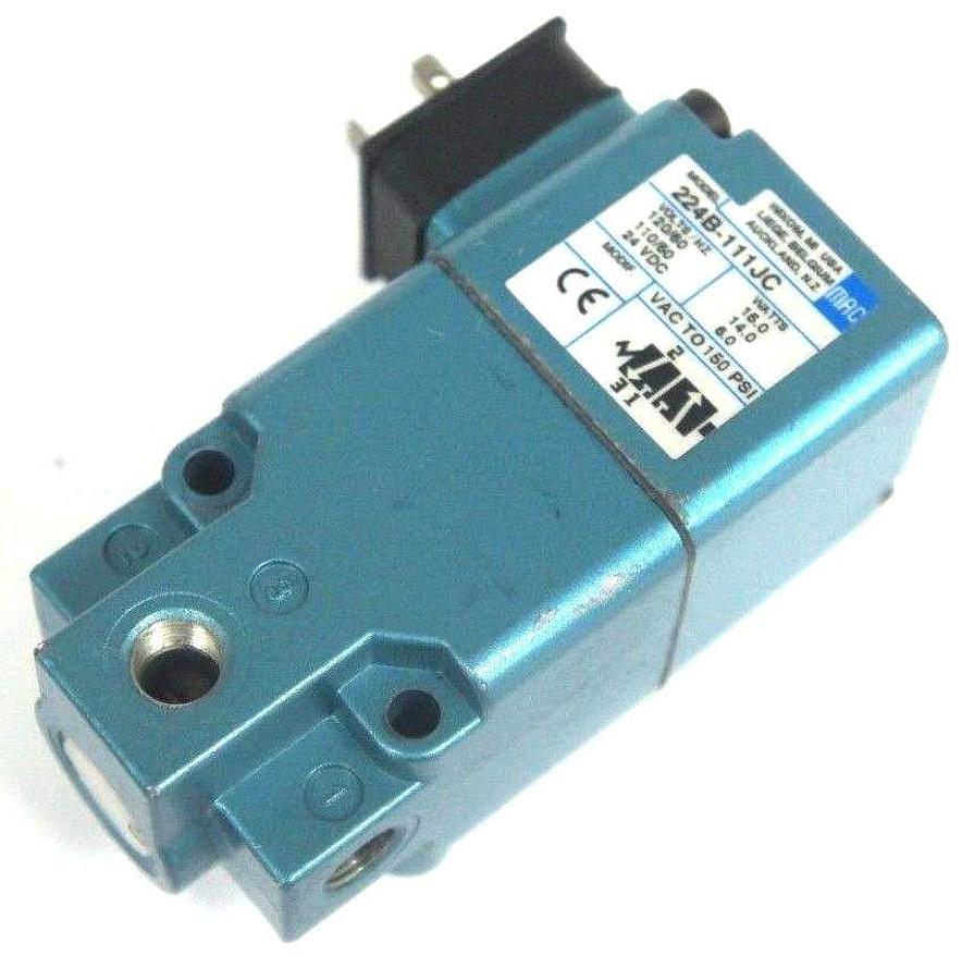 Used MAC 224B-111JC SOLENOID VALVE 224B111JC, 24VDC