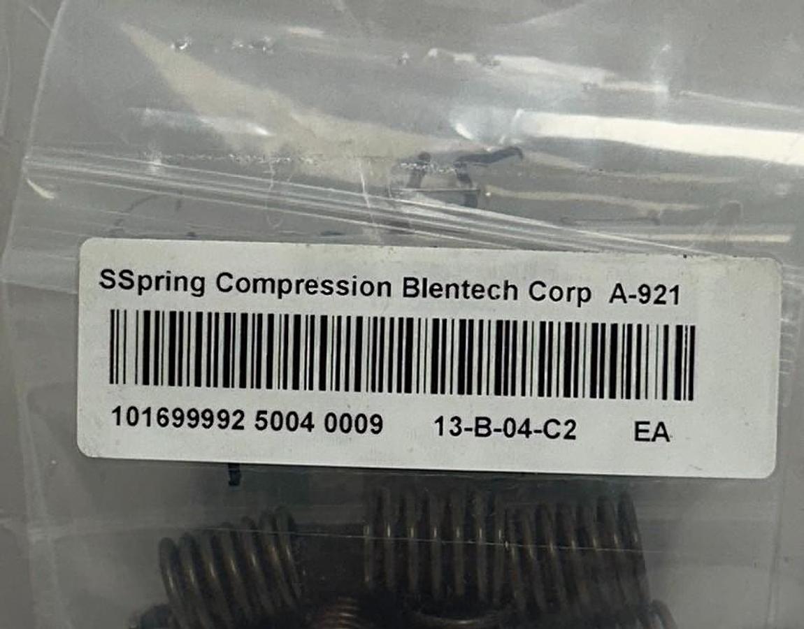 Used 36 BLENTECH CORP A-921 / A921 OEM COMPRESSION SPRINGS FOR BLENTECH COOKER NSNP