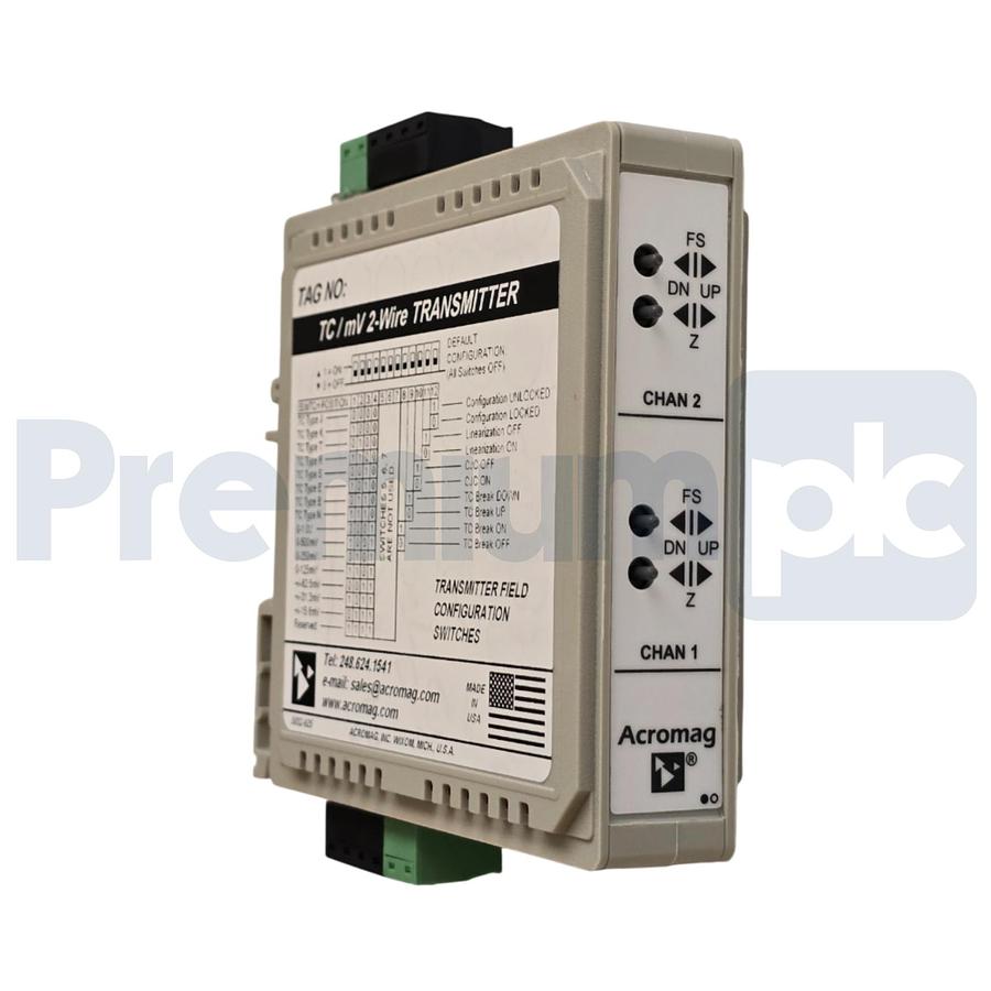 Used ACROMAG 656T-0600-C 600T DUAL TC/mV INPUT, TWO-WIRE TRANSMITTER 656T-0600 NSMP