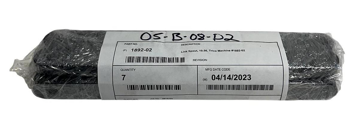 7 TRICO MACHINE TRIANGLE 1892-02 / 189202 OEM LINK SPOUTS 10.56 05-B-08-D2 NSMP