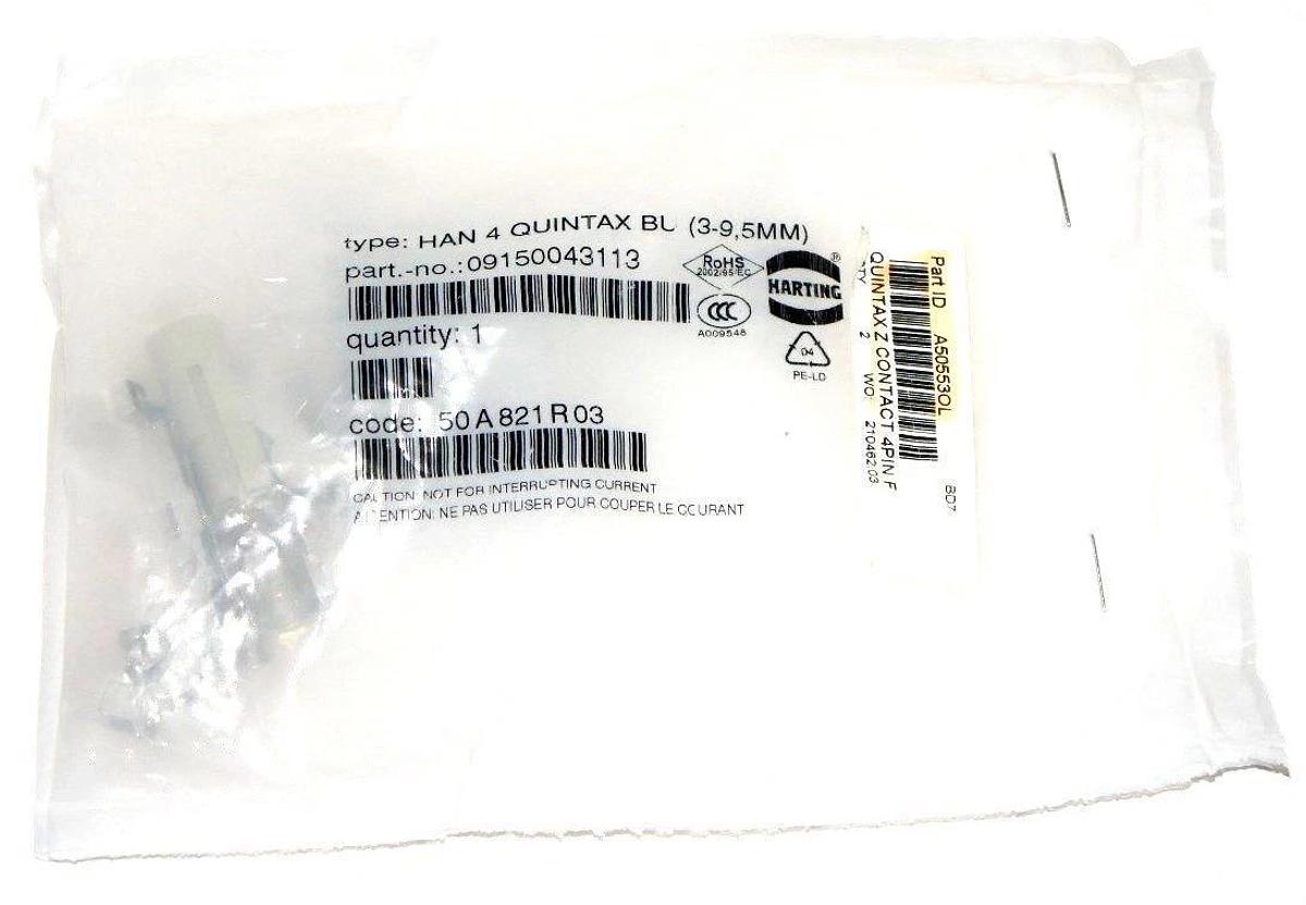 Used LOT OF 2 NEW HARTING 09150043113 QUINTAX CONTACTS