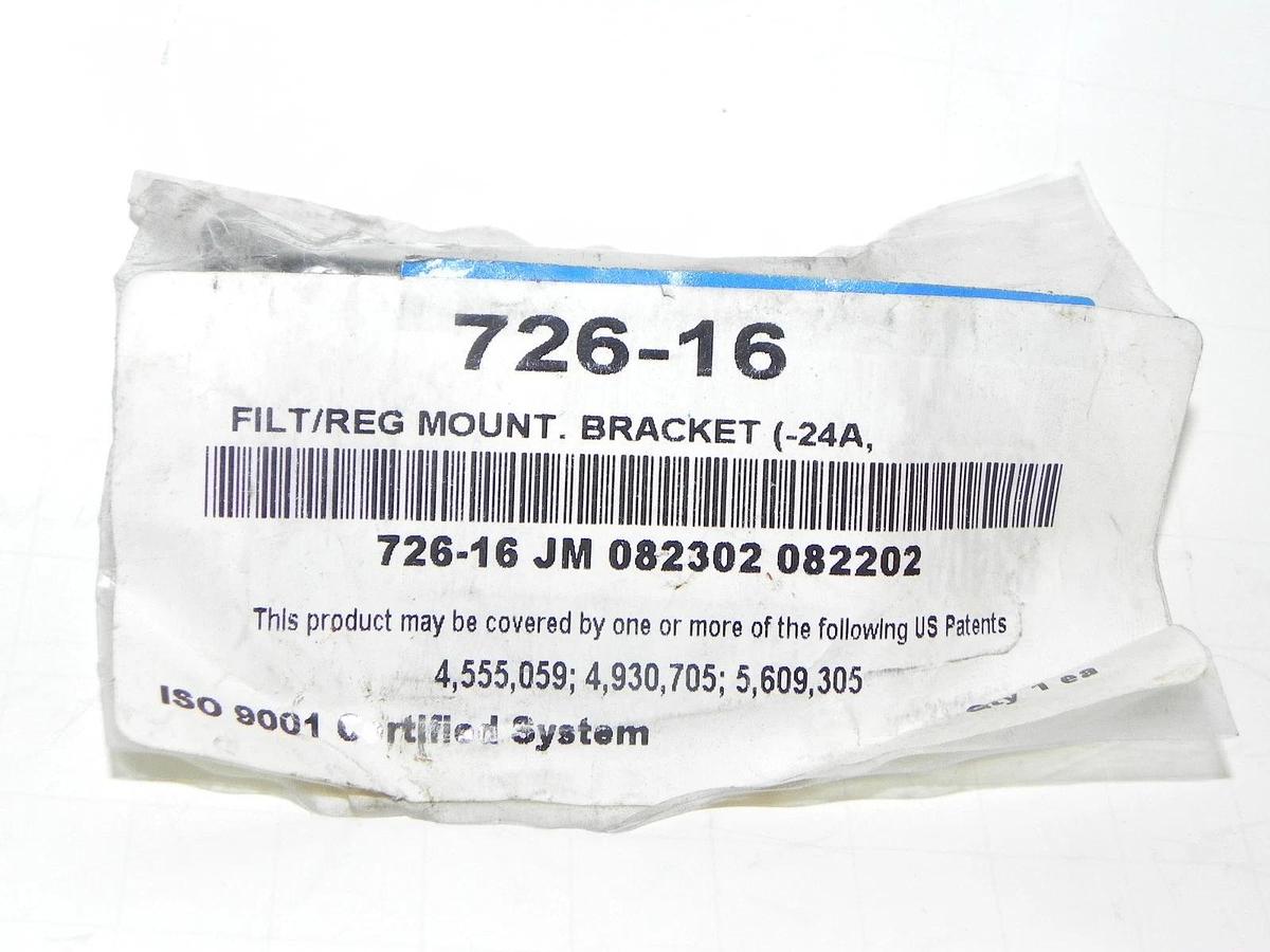 Used NEW FILTER REGULATOR 726-16 MOUNTING BRACKET