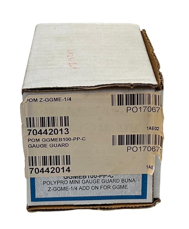 Used PLAST-O-MATIC GGMEB100-PP-C / GGMEB100PPC SERIES GGME GAUGE GUARD 1/4'' NSMP
