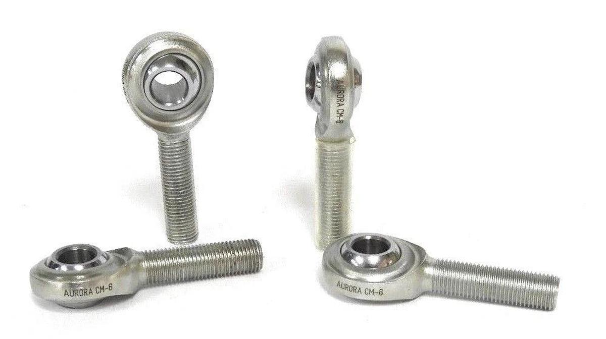LOT OF 4 NEW AURORA CM-6 ROD ENDS MALE 1/4IN BORE