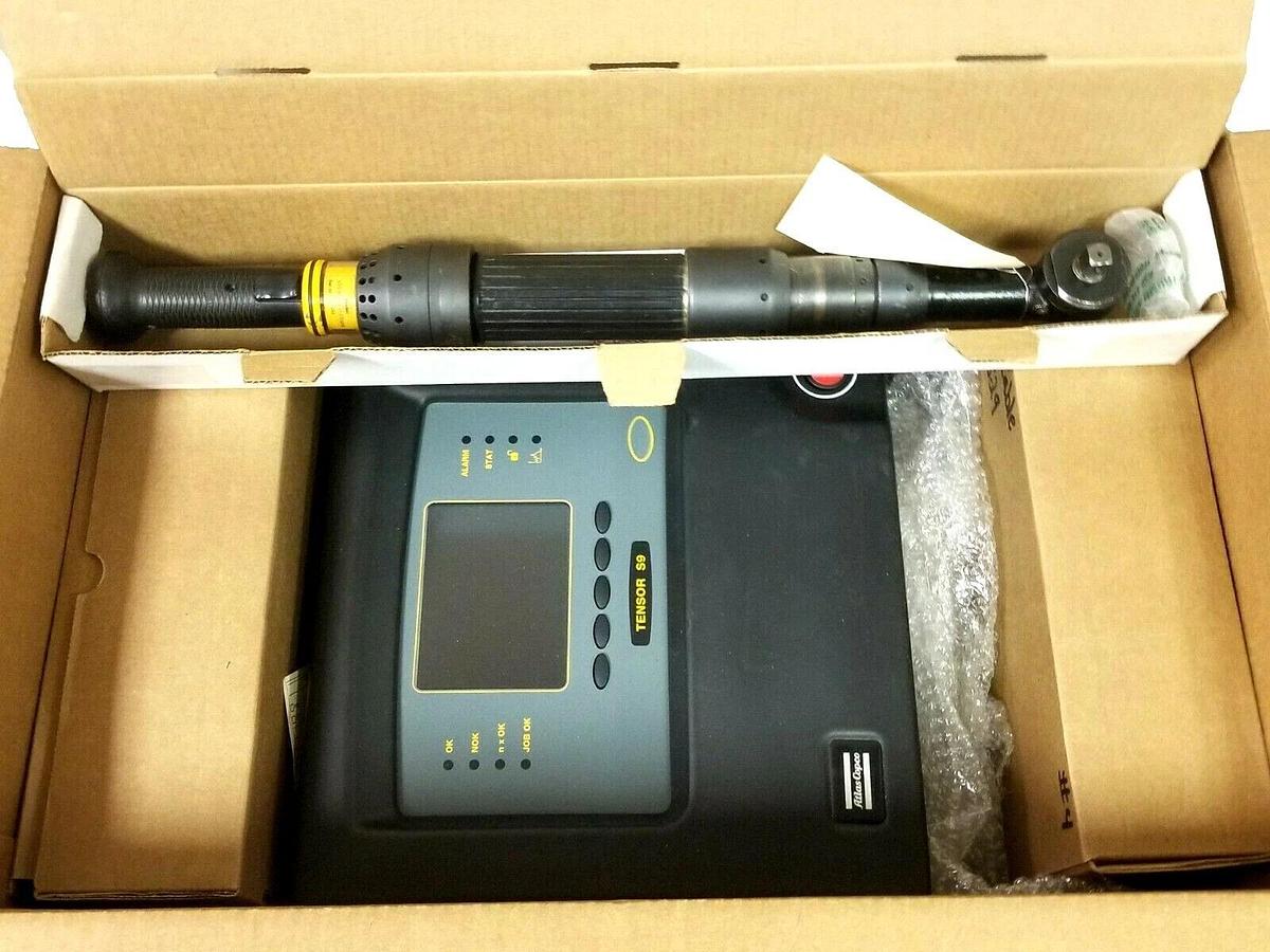 Used ATLAS COPCO PF3009-F-DN-HW TENSOR S9 W/ ETV S9-180-13-CTADS NUTRUNNER AND CABLES