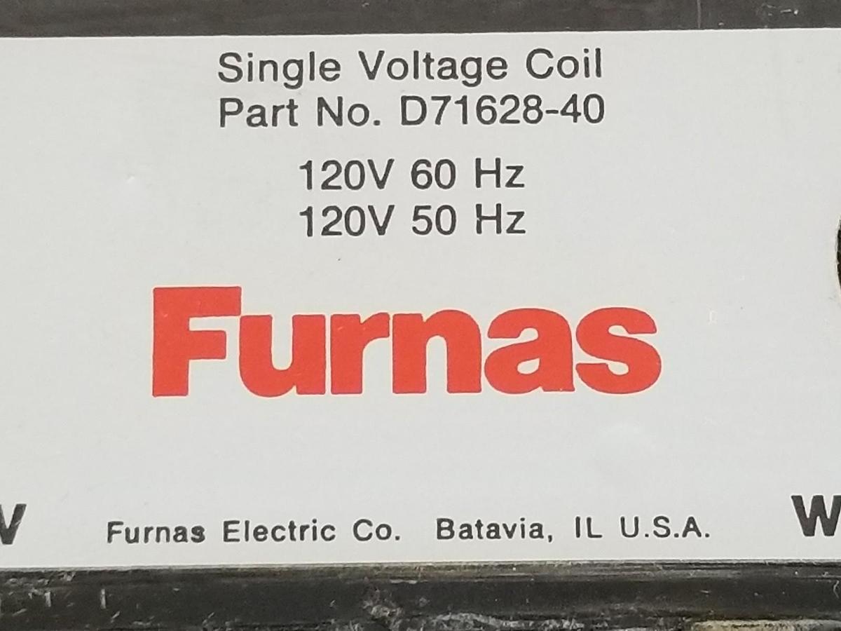 Used NIB FURNAS 40JB32AF MAGNETIC CONTACTOR SIZE: 4, POLES 3