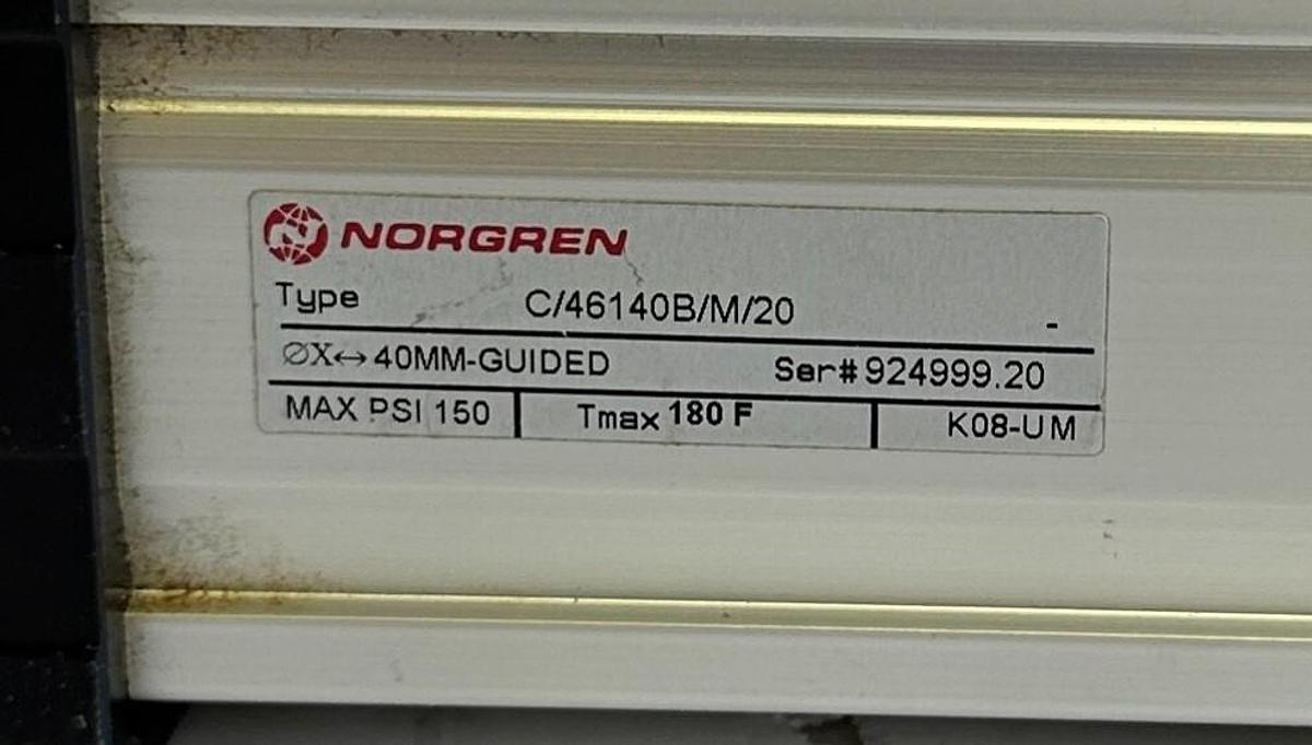 Used NEW NORGREN C/46140B/M/20 / C46140BM20 LINTRA RODLESS CYLINDER 40mm GUIDED NOS