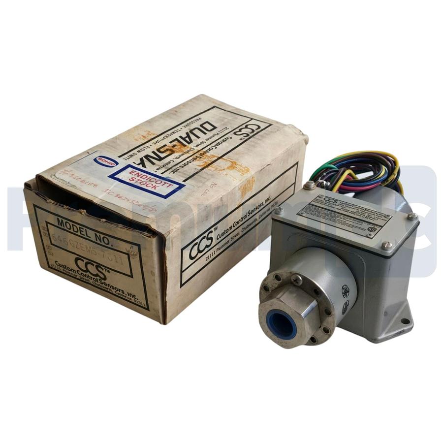 Used CCS Custom Control Sensors 646GZEM5-7011 Dual-Snap Pressure Switch 300-1000 PSIG