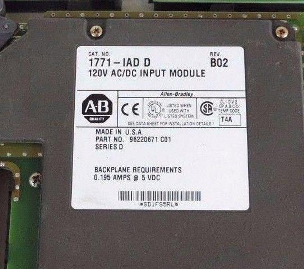 Used LOT OF 11 ALLEN BRADLEY 1771-IAD/D REV. B02 INPUT MODULES 1771IAD, 1771-IAD