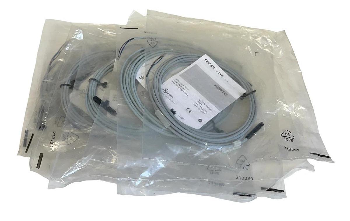 Used 7 NEW FESTO SME-8M-DS-24V-K2.5-OE / 543862 PROXIMITY SWITCHES 24VDC 2.5M NSFS