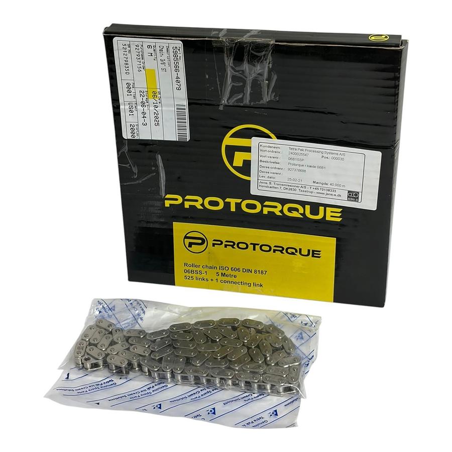 Tetra Pak Protorque 06BSS-1 Stainless Roller Chain 3/8" ISO 606 DIN 8187 6M New