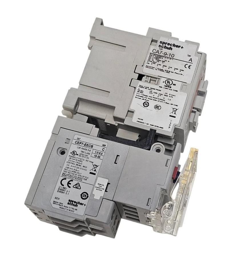 Used SPRECHER+SCHUH CA7-9-10 SER. A CONTACTOR WITH CEP7-EECB SER. B OVERLOAD RELAY