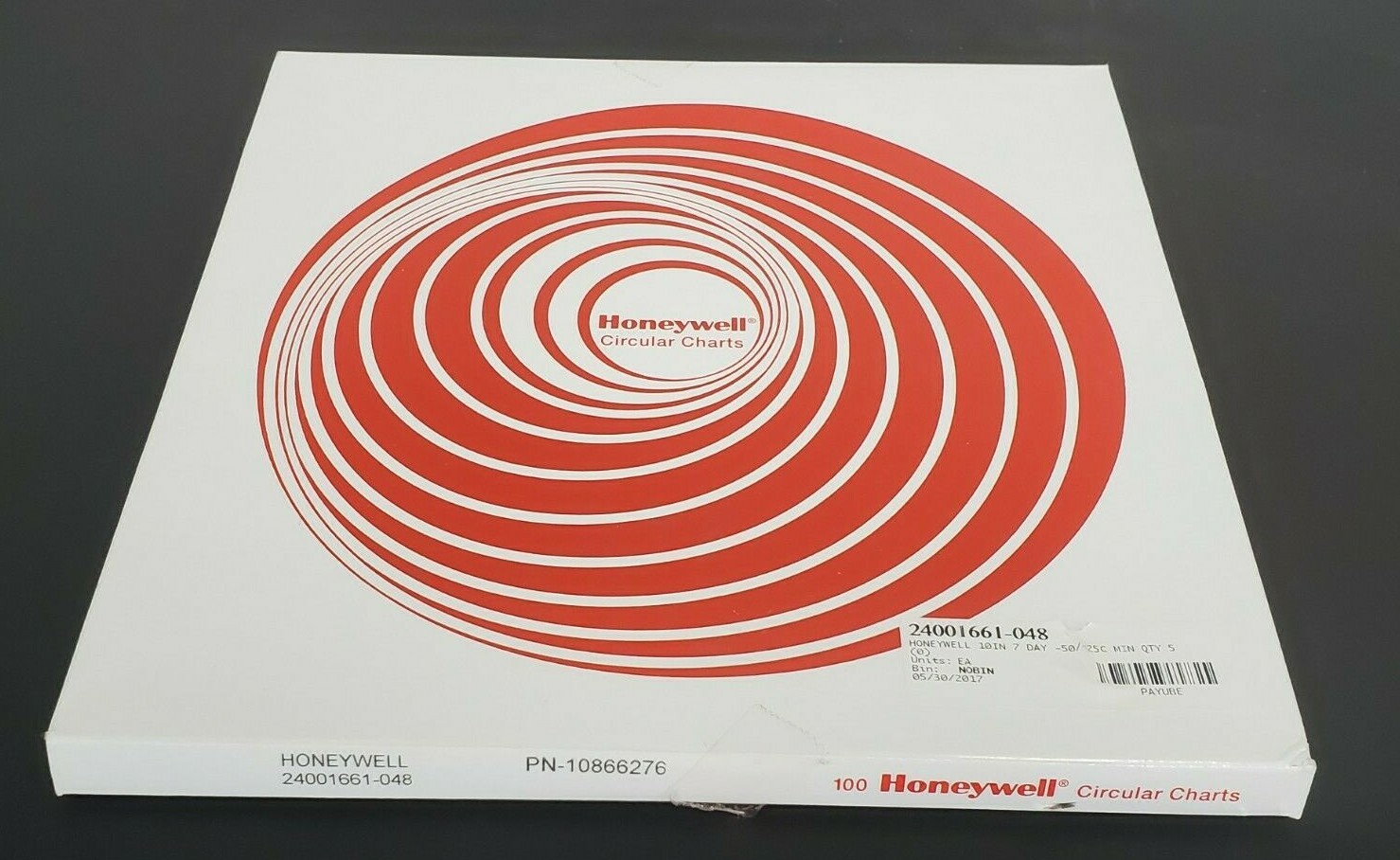 Used BOX OF 100 NEW HONEYWELL 24001661-048 CIRCULAR CHART RECORDERS PN-10866276
