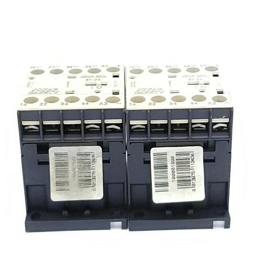 Used LOT OF 2 JOKAB SAFETY JSNA-MCL31-24 CONTACTORS 10 AMP 690 VAC 24 VDC