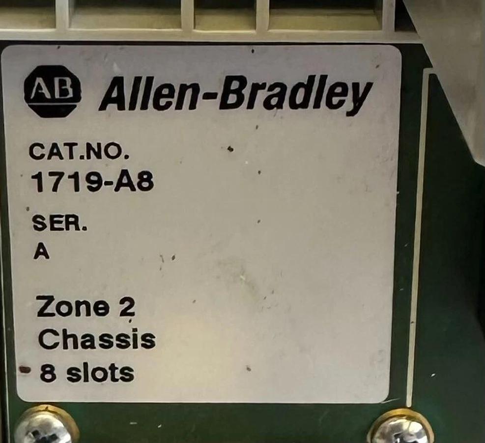 Used ALLEN BRADLEY 1719-A8 /A EX I/O 8-SLOT INTRINSICAL BASE CHASSIS 1719A8