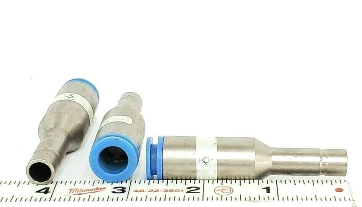 LOT OF 19 NEW SMC SPORE 10 KC SELF SEAL FITTINGS, 10MM X 70MM L