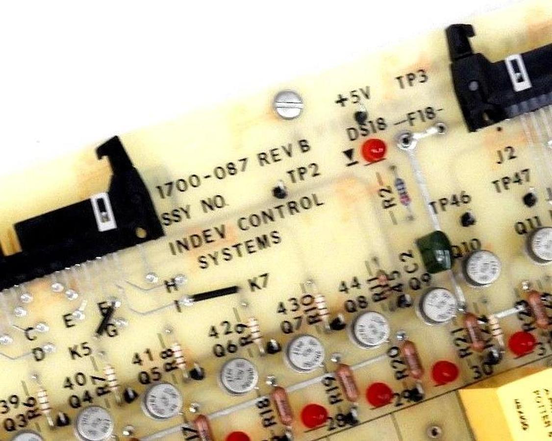 Used INDEV CONTROL SYSTEMS 1700-087 REV. B CONTROL BOARD ASSY. NO. TP2, 1700087