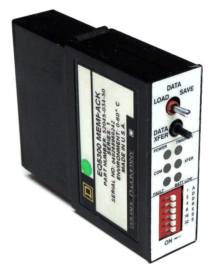 Used SQUARE D EQ5300 MEMPACK 52045-034-50 MEMORY MODULE SERIES 1, 5204503450