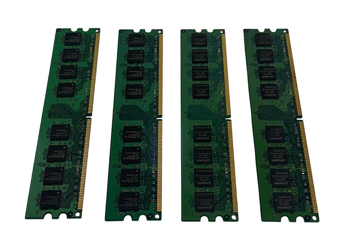 Used 4 KINGSTON KVR800D2N5/1G / KVR800D2N51G SDRAM 1GB DDR2-800 MEMORY USNP