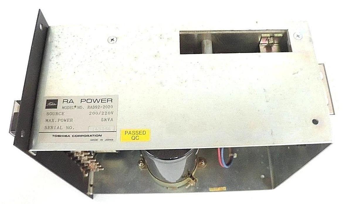 Used TOSHIBA RA POWER RAD92-2020 DC POWER SUPPLY 200/220V 5KVA MAX POWER RAD922020