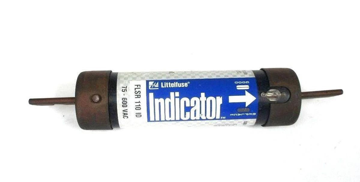 Used LITTELFUSE FLSR-110-ID TIME DELAY CLASS RK5 DUAL ELEMENT FUSE FLSR110ID