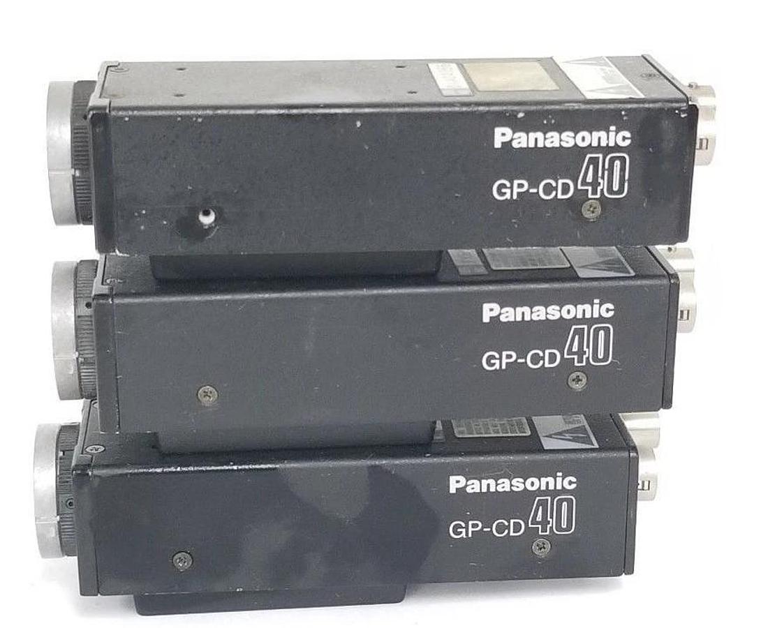 Used LOT OF 3 PANASONIC GP-CD40 CAMERAS INDUSTRIAL CCD 12VDC, 150MA, GPCD40