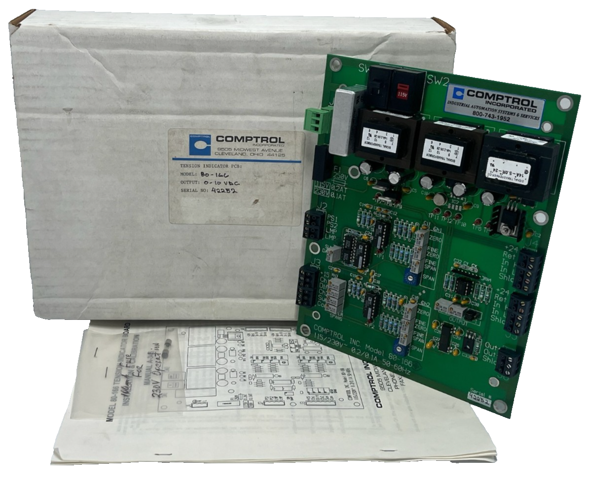 Used Comptrol 80-166 Tension Indicator Main Board Pcb for CTI-1000 Tension Indicator