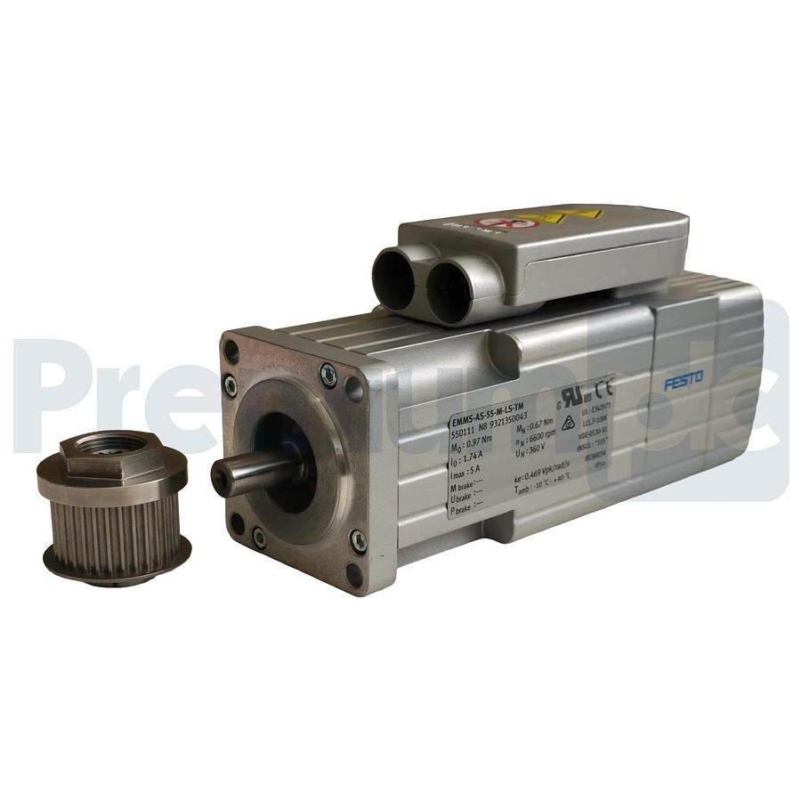 Festo EMMS-AS-55-M-LS-TM | 550111 Servo Motor | 360VDC 0.67Nm EnDat Encoder NUPI