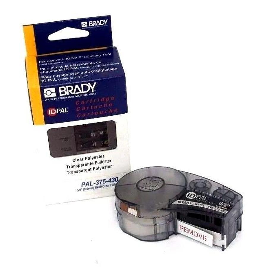 Used NIB BRADY PAL-375-430 CLEAR POLYESTER LABEL CARTRIDGE 3/8", 9.5MM, B430