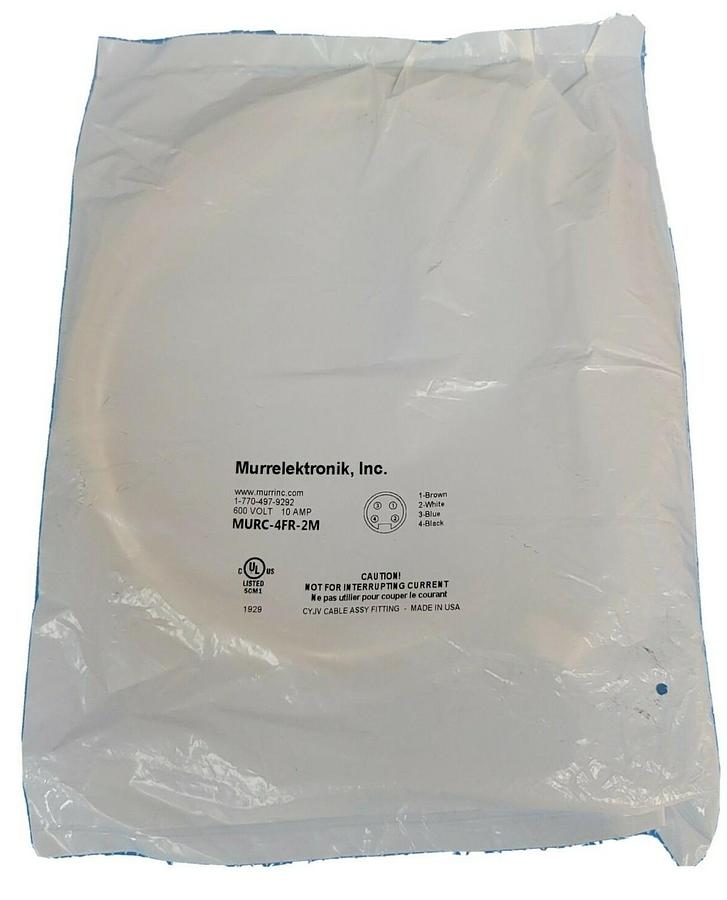 Used NEW MURRELEKTRONIK MURC-4FR-2M FEMALE RECEPTACLE MURC4FR2M 600V 10A