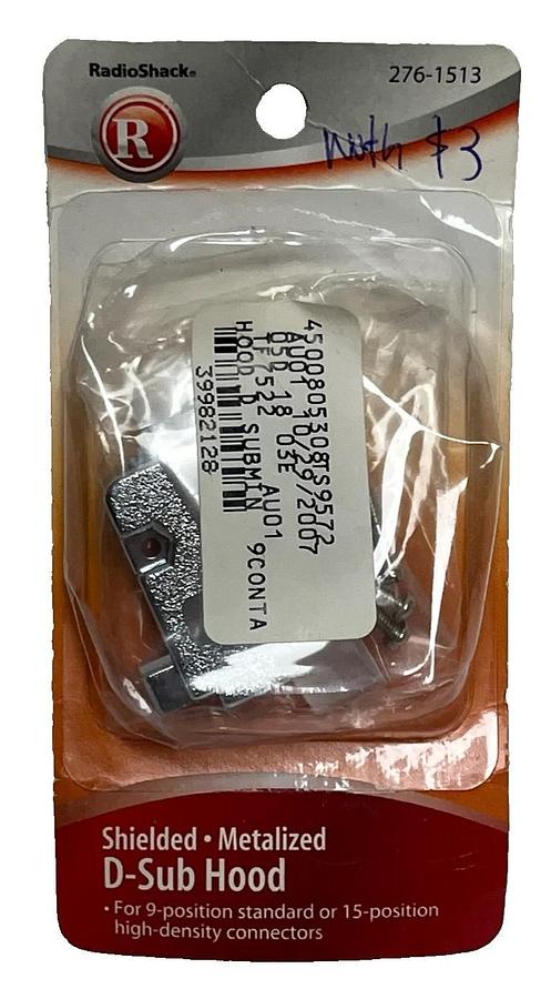 Lot of 4 RadioShack 276-1513 Shielded Metalized D-Sub Hood 9-Pin RS-232